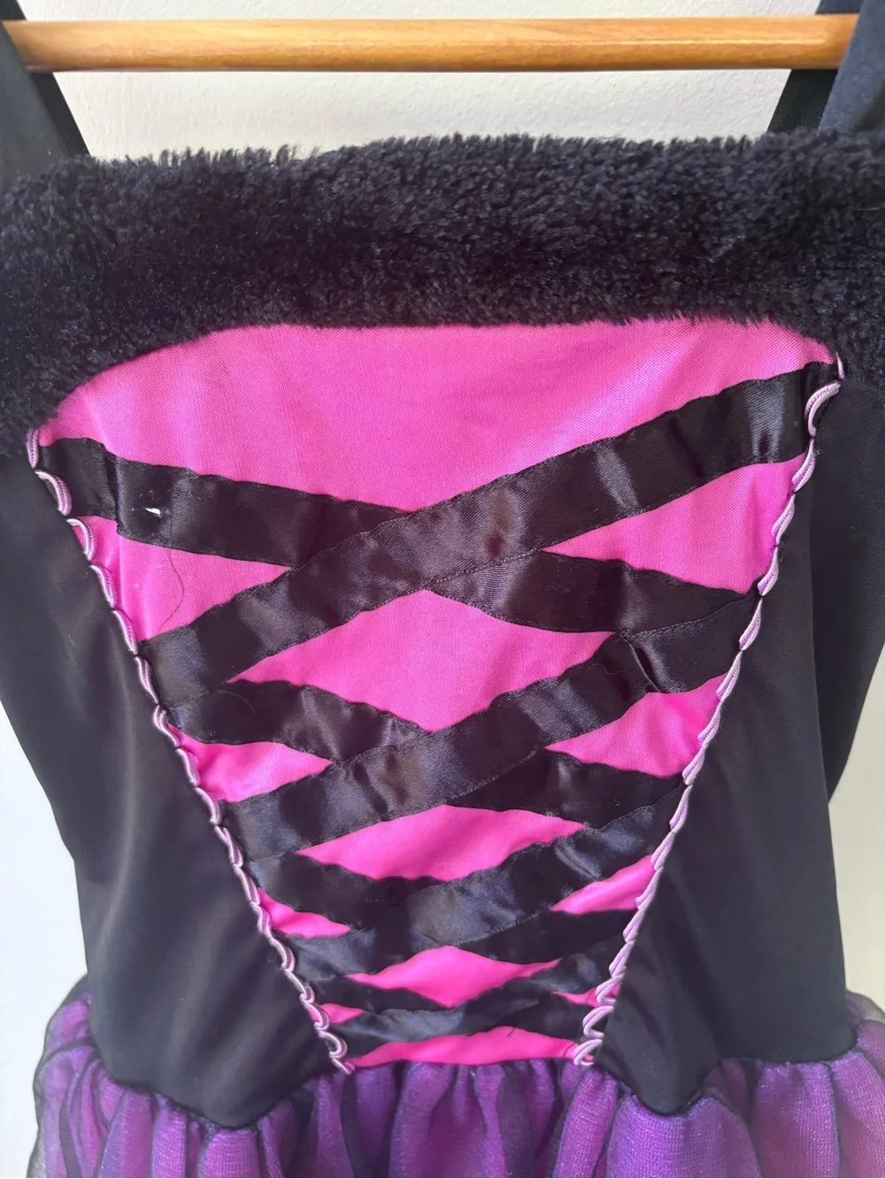 Girls Pink & Purple Bat Halloween Costume Dress up Play Size 5-6